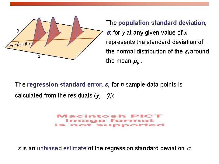 The population standard deviation, for y at any given value of x represents the