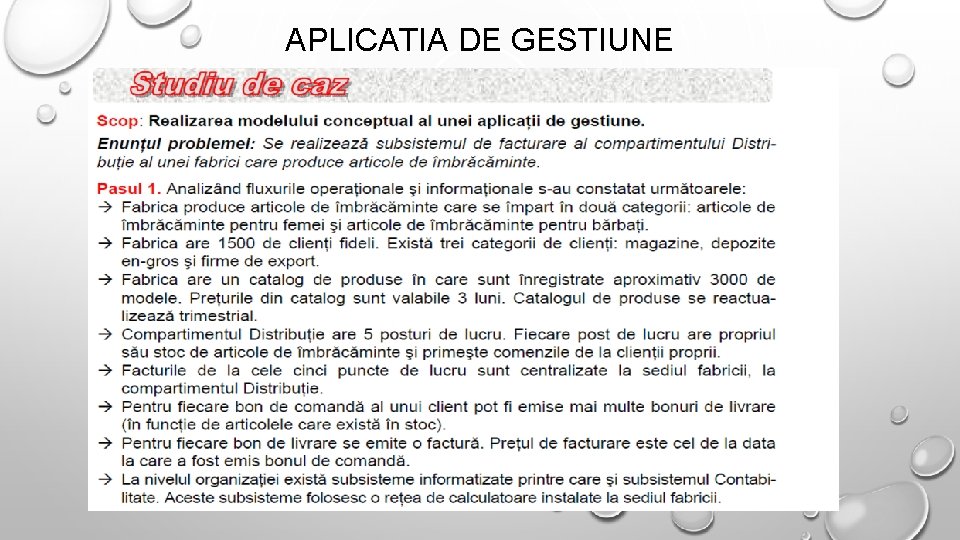 APLICATIA DE GESTIUNE 