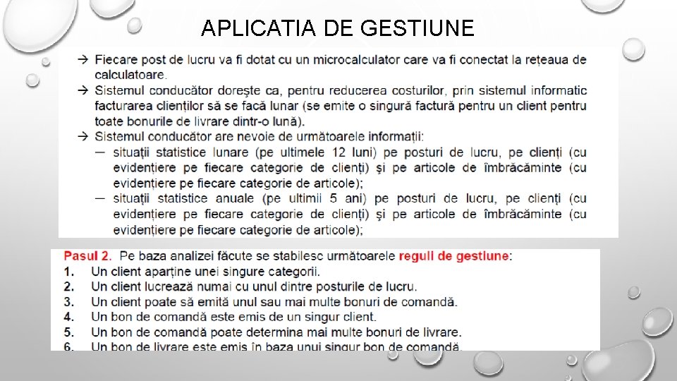 APLICATIA DE GESTIUNE 