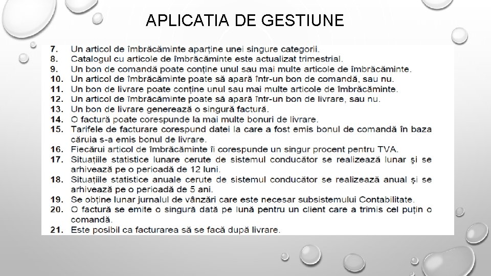 APLICATIA DE GESTIUNE 