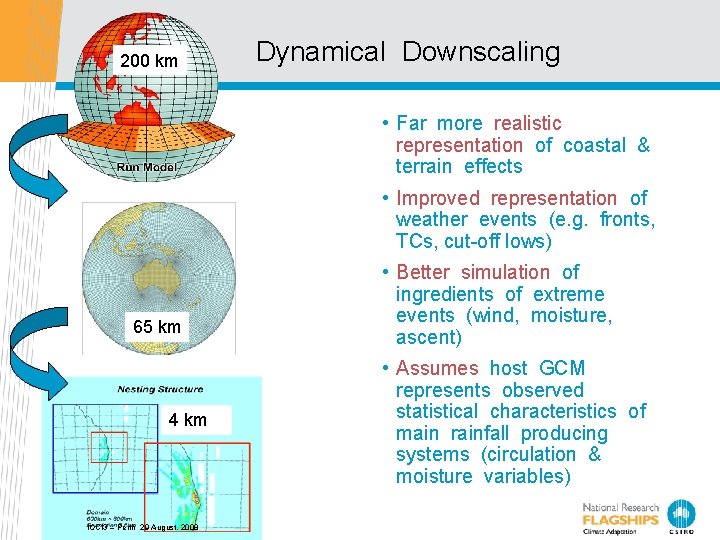 200 km Dynamical Downscaling • Far more realistic representation of coastal & terrain effects