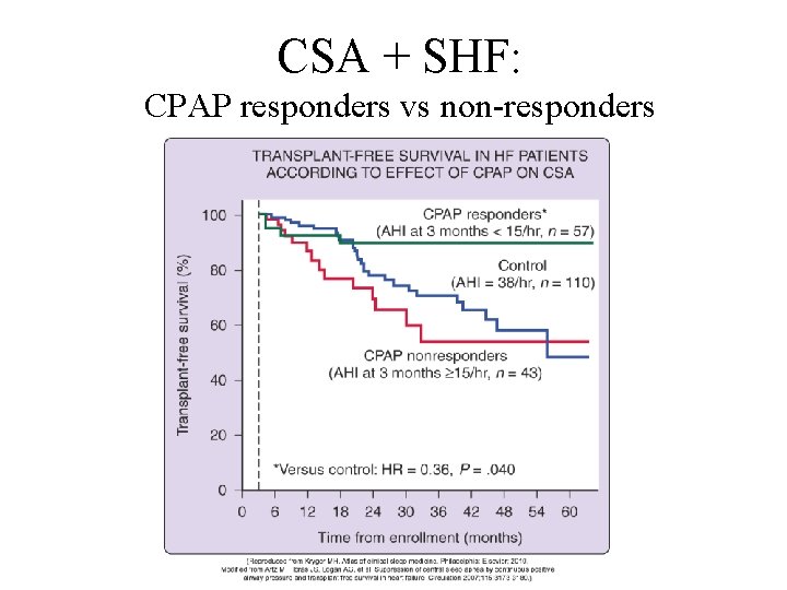 CSA + SHF: CPAP responders vs non-responders 