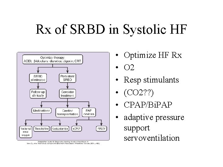 Rx of SRBD in Systolic HF • • • Optimize HF Rx O 2