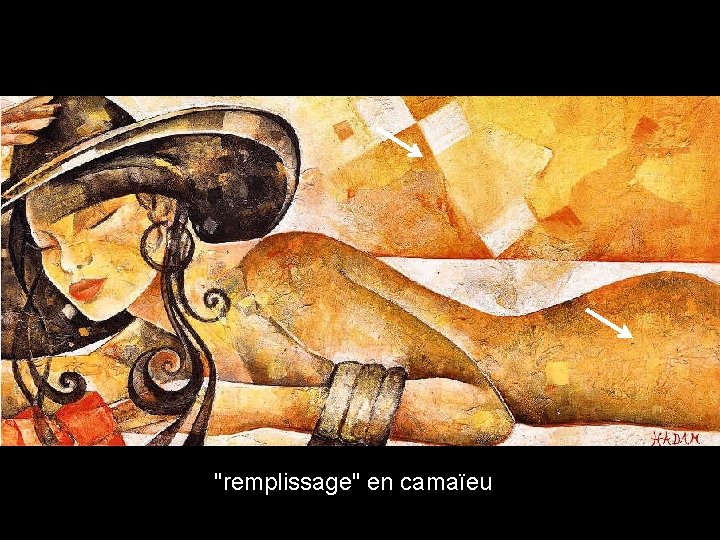 "remplissage" en camaïeu 