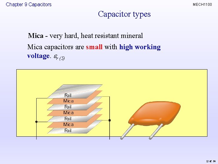 Chapter 9 Capacitors MECH 1100 Topics Basic Capacitor