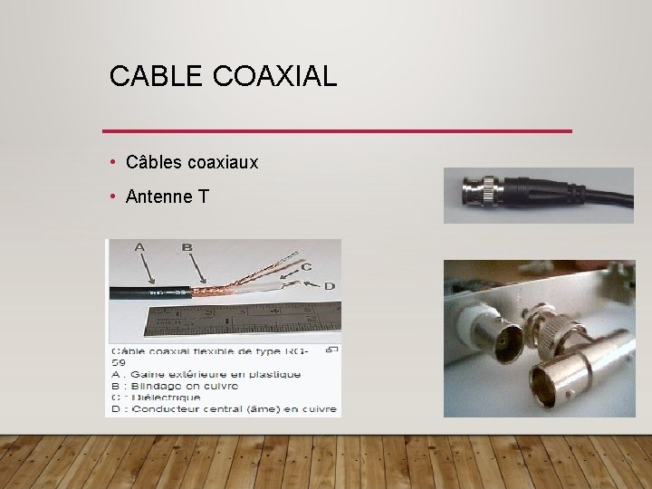 CABLE COAXIAL • Câbles coaxiaux • Antenne T 