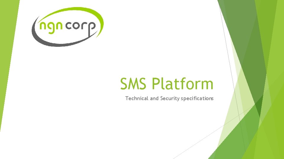 SMS Platform Technical and Security specifications 