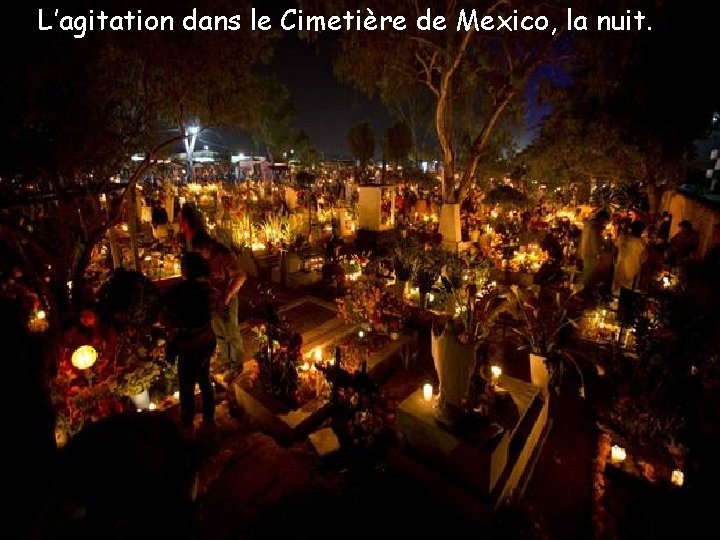 L’agitation dans le Cimetière de Mexico, la nuit. L’agitation dans le Cimetière de Mexico, la nuit.