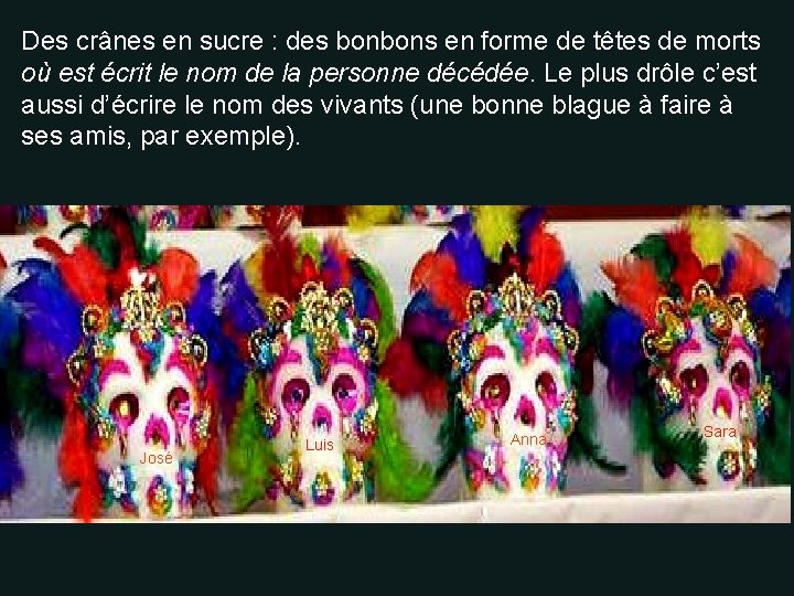 Des crânes en sucre : des bonbons en forme de têtes de morts où Des crânes en sucre : des bonbons en forme de têtes de morts où