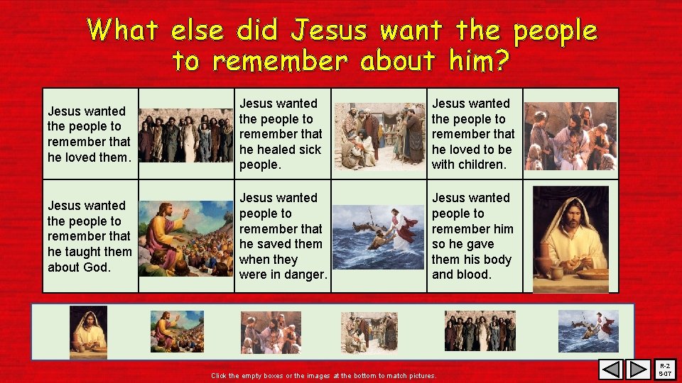 What else did Jesus want the people to remember about him? Jesus wanted the