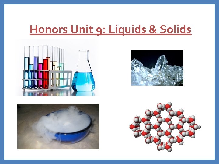 Honors Unit 9: Liquids & Solids 