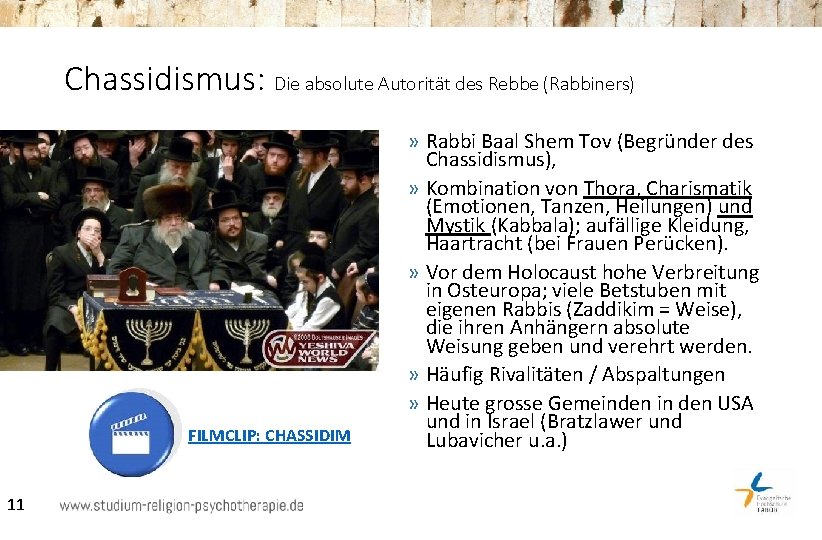 Chassidismus: Die absolute Autorität des Rebbe (Rabbiners) FILMCLIP: CHASSIDIM 11 » Rabbi Baal Shem