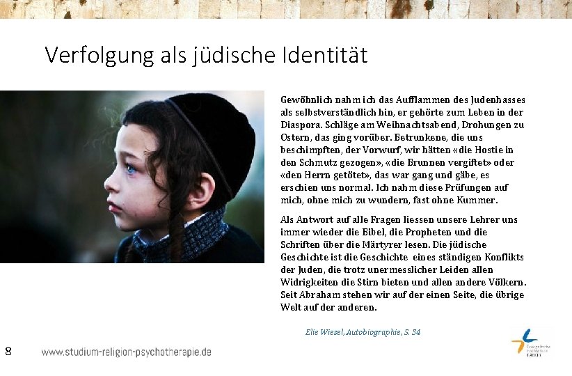 Verfolgung als jüdische Identität Gewöhnlich nahm ich das Aufflammen des Judenhasses als selbstverständlich hin,