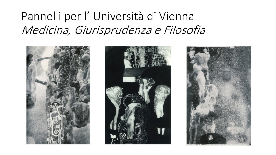 Pannelli per l’ Università di Vienna Medicina, Giurisprudenza e Filosofia 