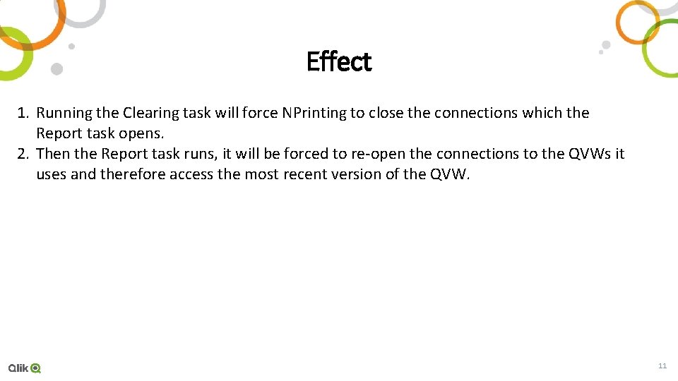 Effect 1. Running the Clearing task will force NPrinting to close the connections which Effect 1. Running the Clearing task will force NPrinting to close the connections which