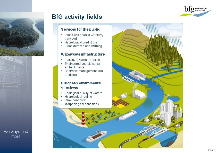 Bf. G activity fields Services for the public • Inland coastal waterway transport • Bf. G activity fields Services for the public • Inland coastal waterway transport •