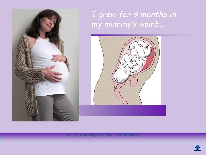 I grew for 9 months in my mummy’s womb… 10 A Journey in Love