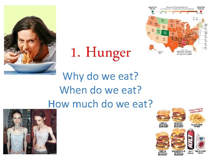 1. Hunger Why do we eat? When do we eat? How much do we