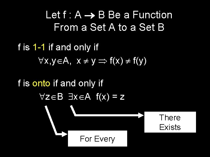 Let f : A B Be a Function From a Set A to a