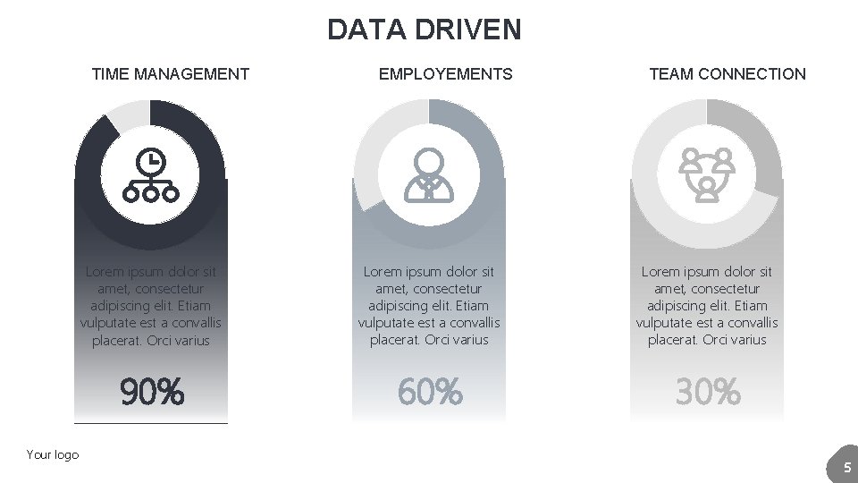 DATA DRIVEN TIME MANAGEMENT Your logo EMPLOYEMENTS TEAM CONNECTION Lorem ipsum dolor sit amet,