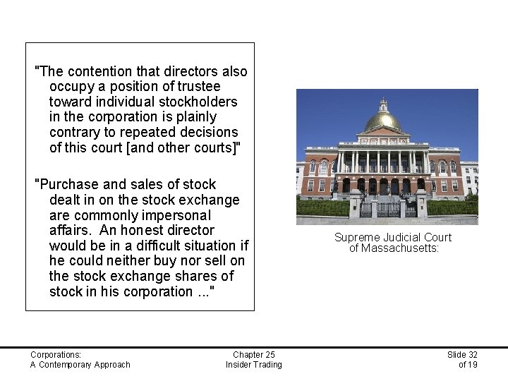  "The contention that directors also occupy a position of trustee toward individual stockholders