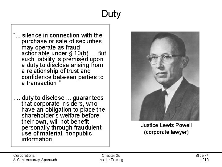 Duty ". . . silence in connection with the purchase or sale of securities