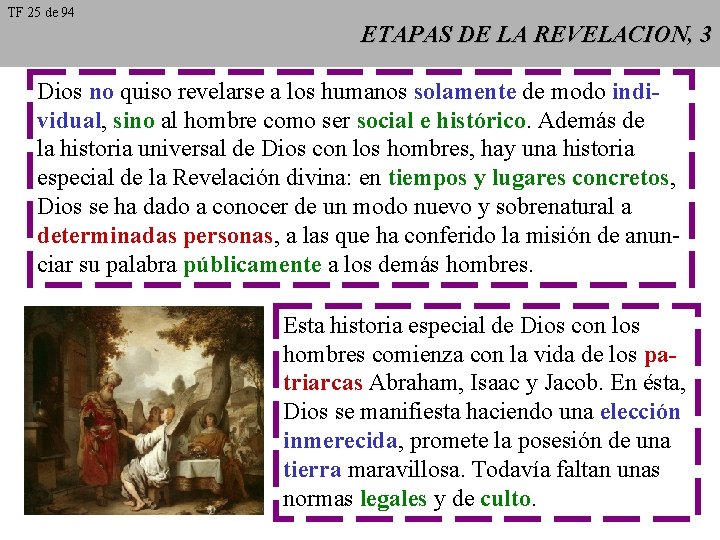 TF 25 de 94 ETAPAS DE LA REVELACION, 3 Dios no quiso revelarse a