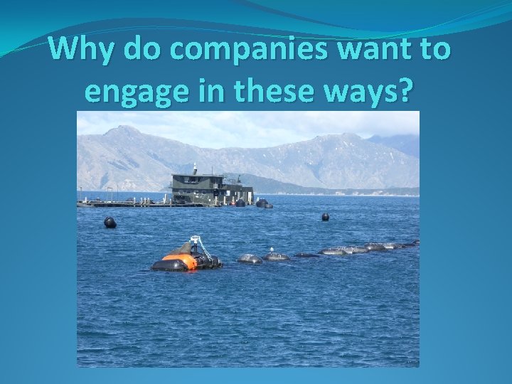 Why do companies want to engage in these ways? 