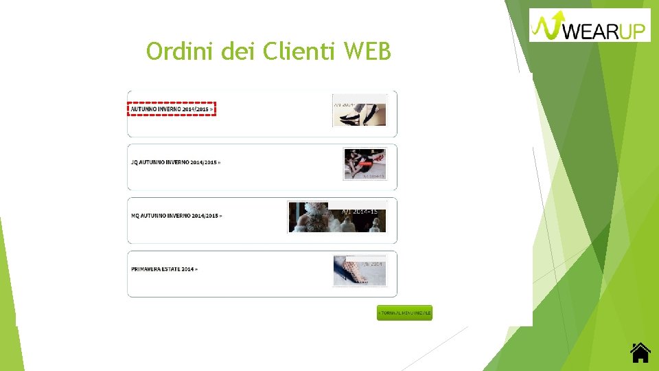 Ordini dei Clienti WEB 