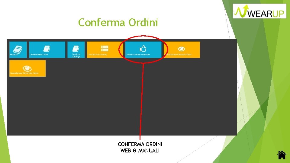 Conferma Ordini CONFERMA ORDINI WEB & MANUALI 