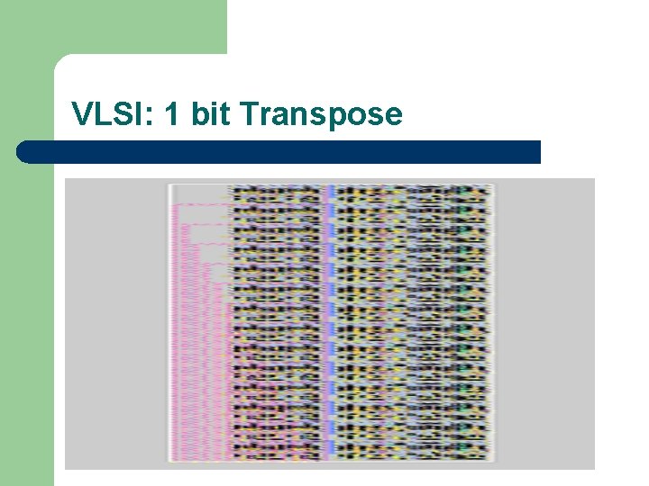 VLSI: 1 bit Transpose 