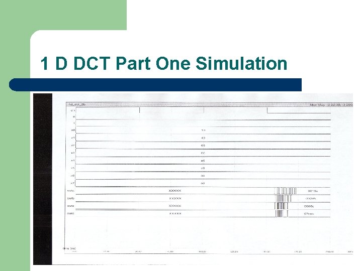 1 D DCT Part One Simulation 