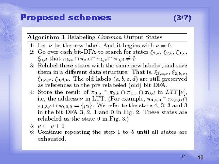Proposed schemes (3/7) 11 10 