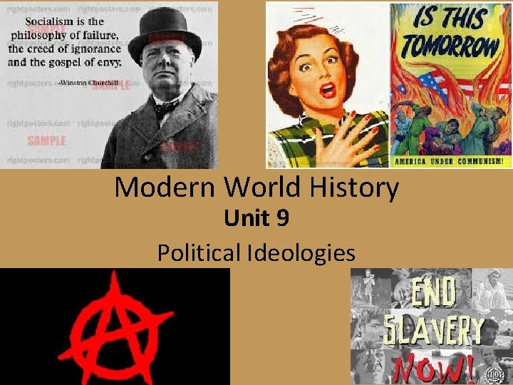 Modern World History Unit 9 Political Ideologies 