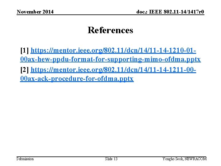 November 2014 Doc Ieee 802 11 141417 R