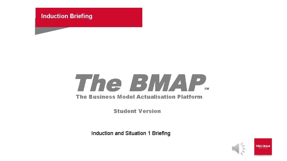 Induction Briefing The Business Model Actualisation Platform Student Version Induction and Situation 1 Briefing