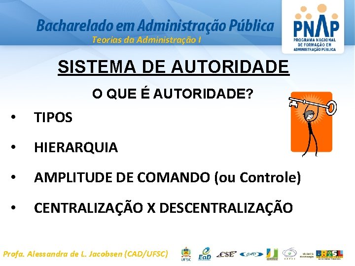 Teorias da Administração I SISTEMA DE AUTORIDADE O QUE É AUTORIDADE? • TIPOS •