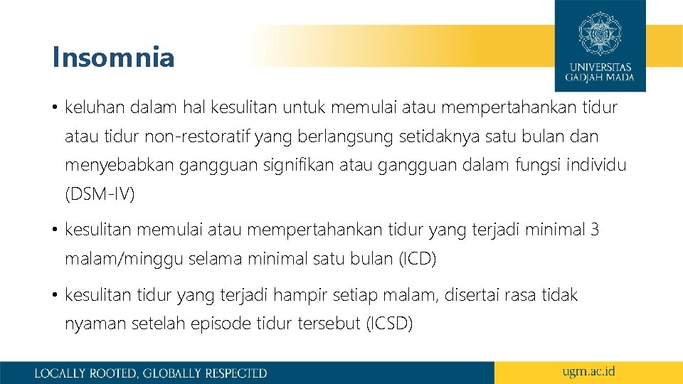 Refleksi Kasus Insomnia Pembimbing Dr Fajar Maskuri M