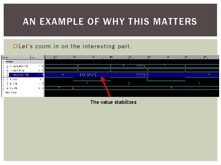 AN EXAMPLE OF WHY THIS MATTERS Let’s zoom in on the interesting part. The