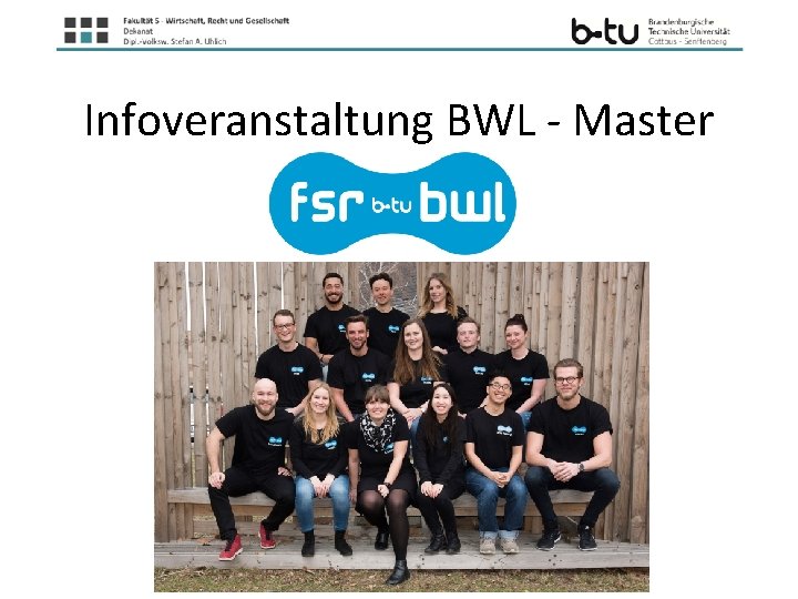 Infoveranstaltung BWL - Master 