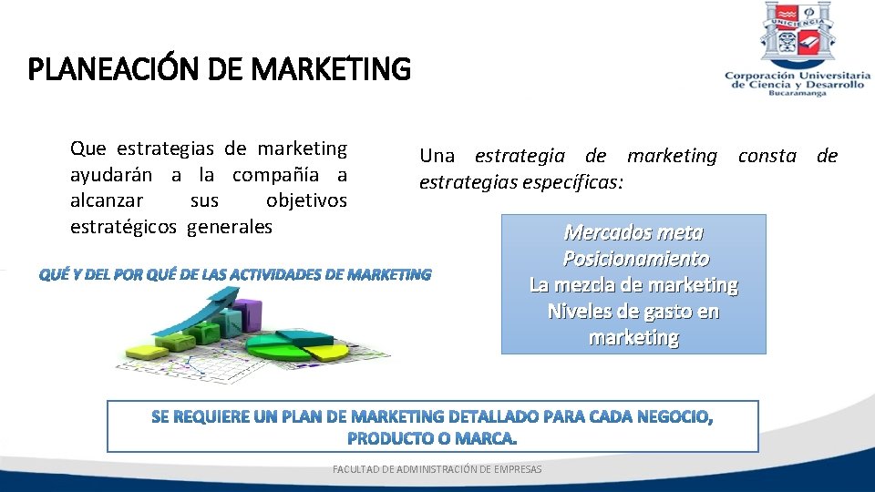 PLANEACIÓN DE MARKETING Que estrategias de marketing ayudarán a la compañía a alcanzar sus