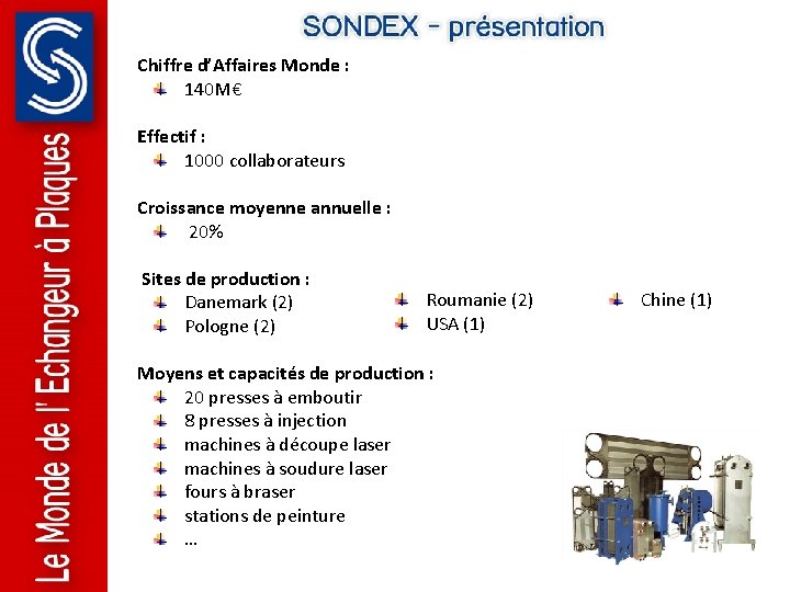 Chiffre d’Affaires Monde : 140 M€ Effectif : 1000 collaborateurs Croissance moyenne annuelle : Chiffre d’Affaires Monde : 140 M€ Effectif : 1000 collaborateurs Croissance moyenne annuelle :