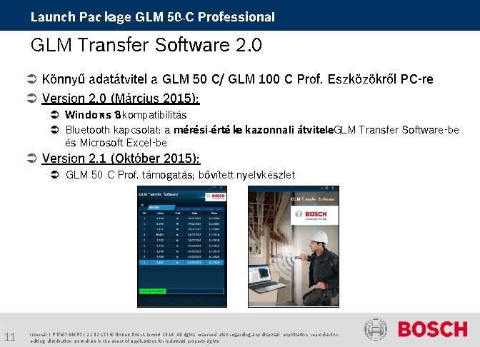 Launch Package GLM 50 C Professional GLM Transfer Software 2. 0 Könnyű adatátvitel a