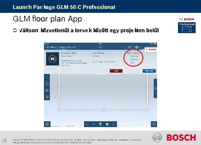 Launch Package GLM 50 C Professional GLM floor plan App Váltson közvetlenül a tervek