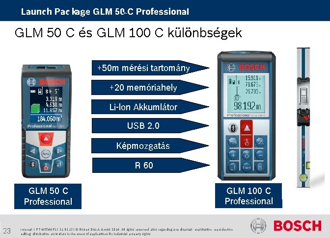 Launch Package GLM 50 C Professional GLM 50 C és GLM 100 C különbségek