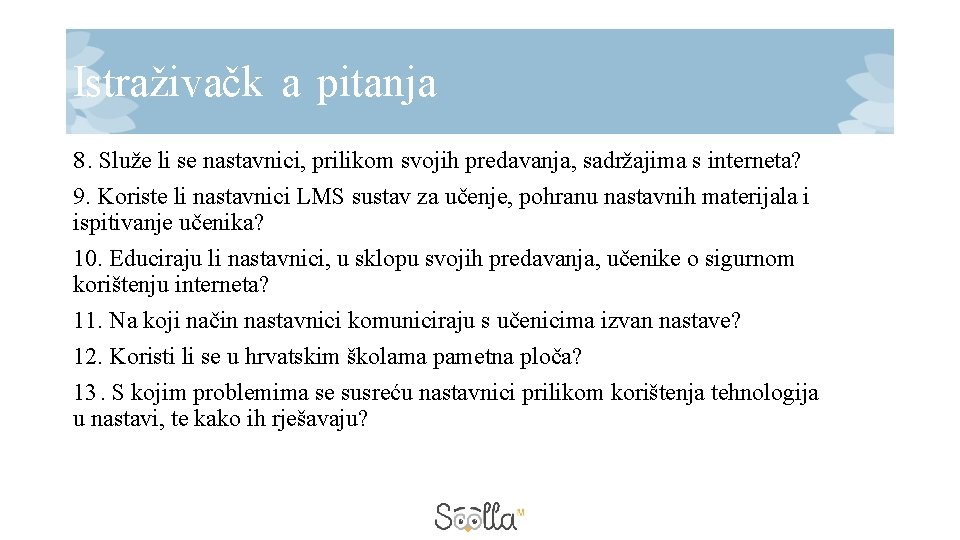 Istraživačk a pitanja 8. Služe li se nastavnici, prilikom svojih predavanja, sadržajima s interneta?