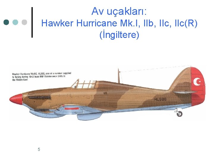 Av uçakları: Hawker Hurricane Mk. I, IIb, IIc(R) (İngiltere) 5 Av uçakları: Hawker Hurricane Mk. I, IIb, IIc(R) (İngiltere) 5