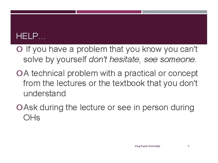 HELP… If you have a problem that you know you can't solve by yourself