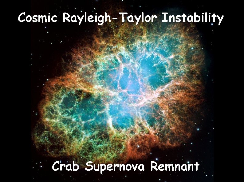 Cosmic Rayleigh-Taylor Instability Crab Supernova Remnant 