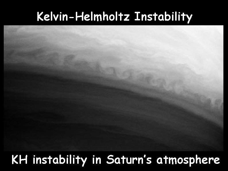 Kelvin-Helmholtz Instability KH instability in Saturn’s atmosphere 